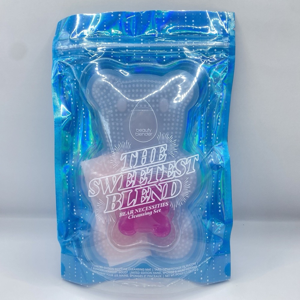Beauty blender The Sweetest Blend Bear Necessities 2pc Cleansing Set NEW LE